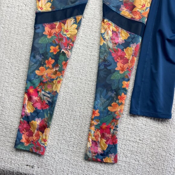 Lot x2 Surin Sport Leggings Athletic Gym / Yoga Floral AOP Tropical Women Sz M - Picture 16 of 16